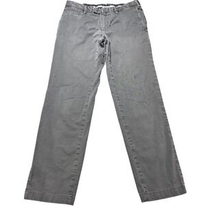 Isaia Pants Men 31x28.5 Gray Stretch Chino Slim Straight Casual Italy PNTS72 50R